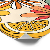 Zonnebloemen Zelfverzorging groovo retro Poster (Hoek)