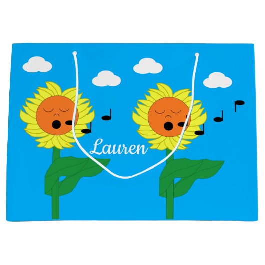 Zonnebloemen zingen groot cadeauzakje (Voorkant)