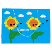 Zonnebloemen zingen groot cadeauzakje (Achterkant)