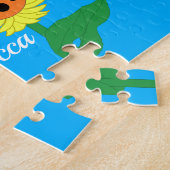 Zonnebloemen zingen legpuzzel (Zijkant)