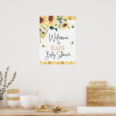 Zonnebloemen zo mooi als Baby shower Poster (Keuken)