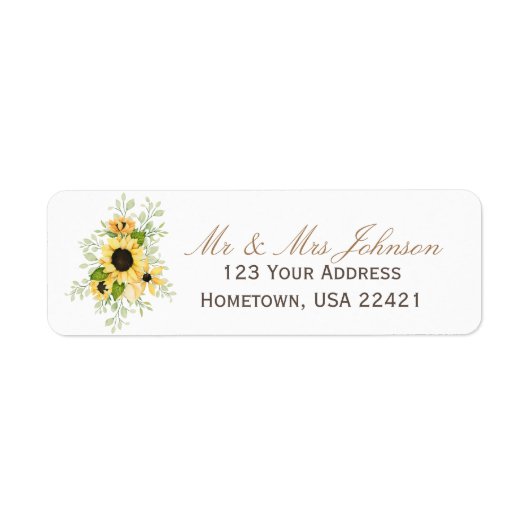 Zonnebloemen Zomer Label (Voorkant)
