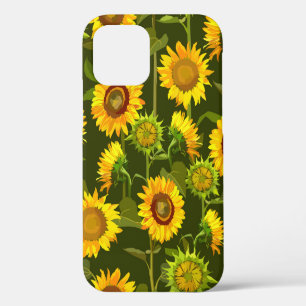 Zonnebloemen zomer naadloos patroon iPhone 12 hoesje