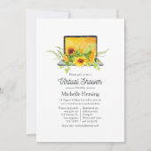 Zonnebloemen Zomer Virtual Baby shower Kaart (Voorkant)