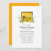 Zonnebloemen Zomer Virtual Baby shower Kaart (Voorkant / Achterkant)