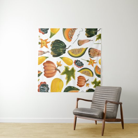 Zonnebloemen Zomer:  Waterverf Wandkleed (In Situ (horizontaal))