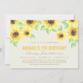 Zonnebloemen Zomerverjaardagsfeest Kaart (Voorkant)
