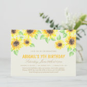 Zonnebloemen Zomerverjaardagsfeest Kaart (Staand voorkant)