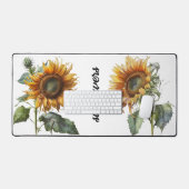 "Zonnebloemen" Zonnebloem Bureaumat (Keyboard & Muis)