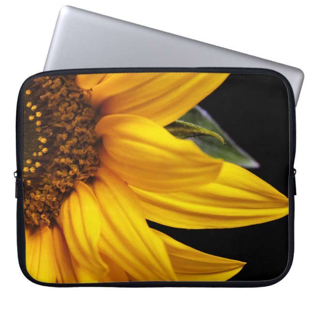 Zonnebloemen - Zonnebloem Gepersonaliseerd Sjabloo Laptop Sleeve (Voorkant)