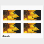 Zonnebloemen - Zonnebloem Gepersonaliseerd Sjabloo Rechthoekige Sticker (Vel)