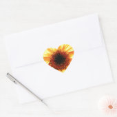 Zonnebloemen Zonnebloemkaartjes Hart Sticker (Envelop)