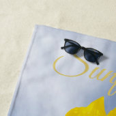 Zonnebloemen Zonnezomerbloemen Naam toevoegen Strandlaken (In situ)