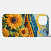 Zonnebloemen Zonsopgang Abstracte Natuur Illustrat Case-Mate iPhone Case (Achterkant (horizontaal))