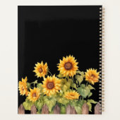 Zonnebloemen zwart 2025 planner (Achterkant)