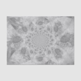 Zonnebloemen zwart-wit Abstracte art decoupage Tissuepapier