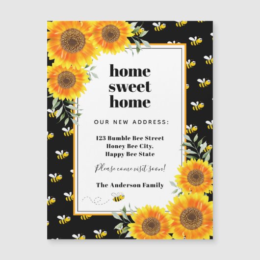 Zonnebloemen zwarte hommels nieuwe woning (Voorkant)