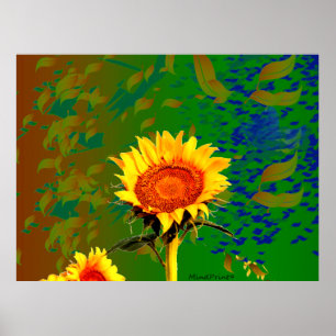Zonnebloemenavond Poster