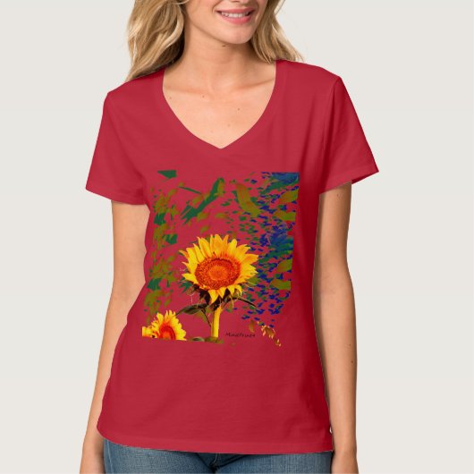 Zonnebloemenavond T-shirt (Voorkant)