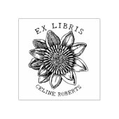  Zonnebloemenbibliotheek Boek Ex Libris Rubberstempel (Afrduk)