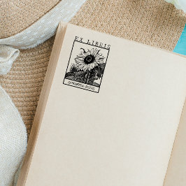 Zonnebloemenboek Ex Libris Rubberstempel