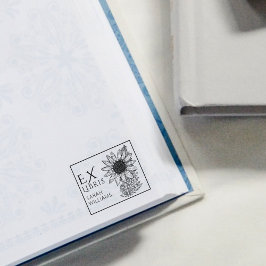 Zonnebloemenboek Ex Libris Rubberstempel