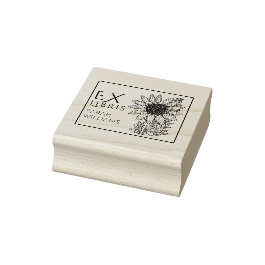 Zonnebloemenboek Ex Libris Rubberstempel (Stempel)