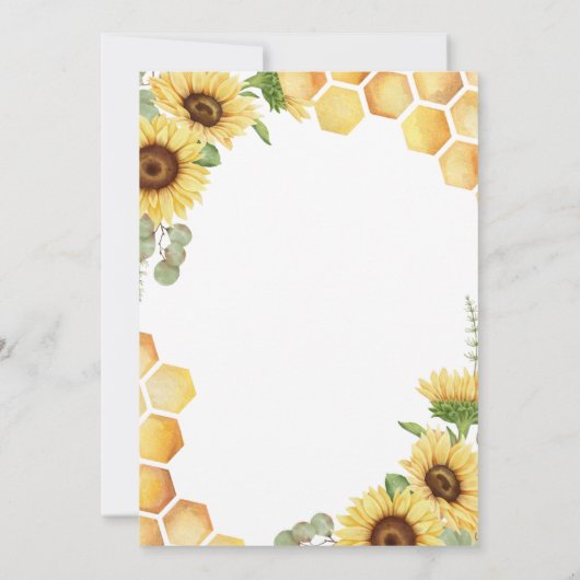 Zonnebloemenbruid om rustieke bruids bruiloft te z kaart (Achterkant)