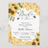 Zonnebloemenbruid om rustieke bruids bruiloft te z kaart (Voorkant / Achterkant)