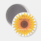 Zonnebloemenbruiloft Bewaar de datum Aankondiging  Magneet (Voorkant / Achterkant)