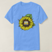 Zonnebloemenbus idea cadeau voor buschauffeurs t-shirt (Design voorkant)