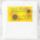 Zonnebloemenimker Honingrijn Rechthoekige Sticker (Tas)