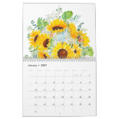 Zonnebloemenkalender 2024 kalender (Jan 2027)