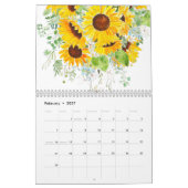 Zonnebloemenkalender 2024 kalender (Feb 2027)