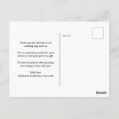 Zonnebloemenkant Bloemenbruiloft foto dank u Briefkaart (Achterkant)