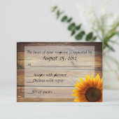 Zonnebloemenland RSVP-kaart RSVP Kaartje (Staand voorkant)