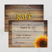 Zonnebloemenland RSVP-kaart RSVP Kaartje (Voorkant / Achterkant)
