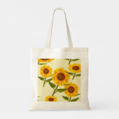 Zonnebloemenprint Canvas tas (Achterkant)