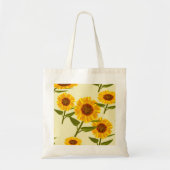 Zonnebloemenprint Canvas tas (Voorkant)