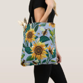 Zonnebloemenprint Canvas tas (Dichtbij)