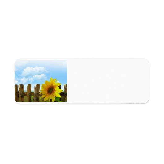 Zonnebloemenscène Etiket (Voorkant)
