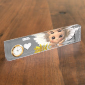 Zonnebloemenschotbord Naambordje (Zijkant)