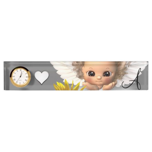 Zonnebloemenschotbord Naambordje (Voorkant)