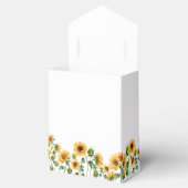Zonnebloementeelt Baby shower Bedankdoosjes (Geopend)