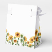 Zonnebloementeelt Baby shower Bedankdoosjes (Achterkant)