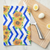 Zonnebloementeelt Theedoek (Quarter Fold)