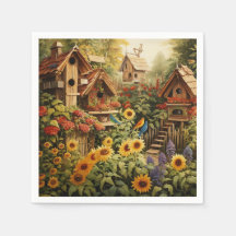 Zonnebloementuin 13 Vogelhuisjes Blauwe Vogels