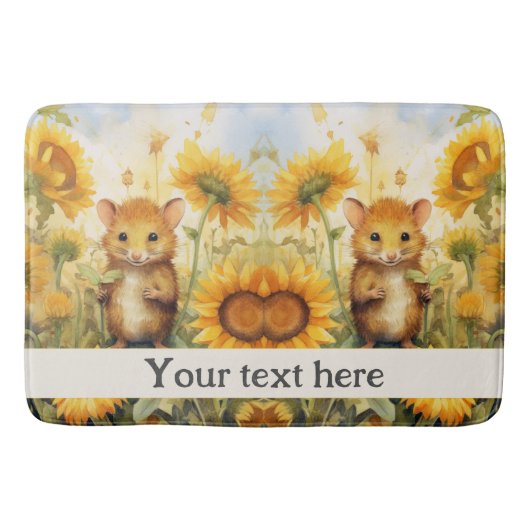 Zonnebloementuin 17 Miceville Badmat (Voorkant)