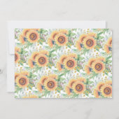 Zonnebloementuin Bloemen Vrijgezellenfeest Kaart (Achterkant)