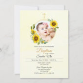 Zonnebloementuin Doop Uitnodiging (Voorkant)